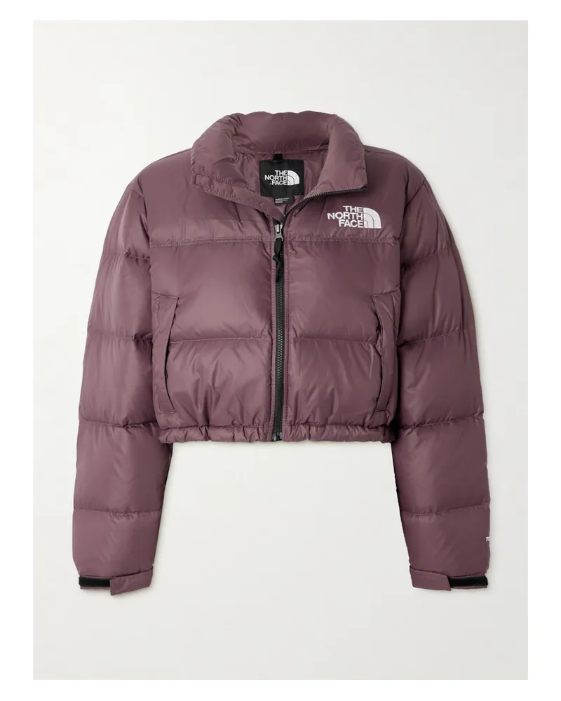 The North Face Nuptse Cropped Ripstop Down Jacket - Purple Purple