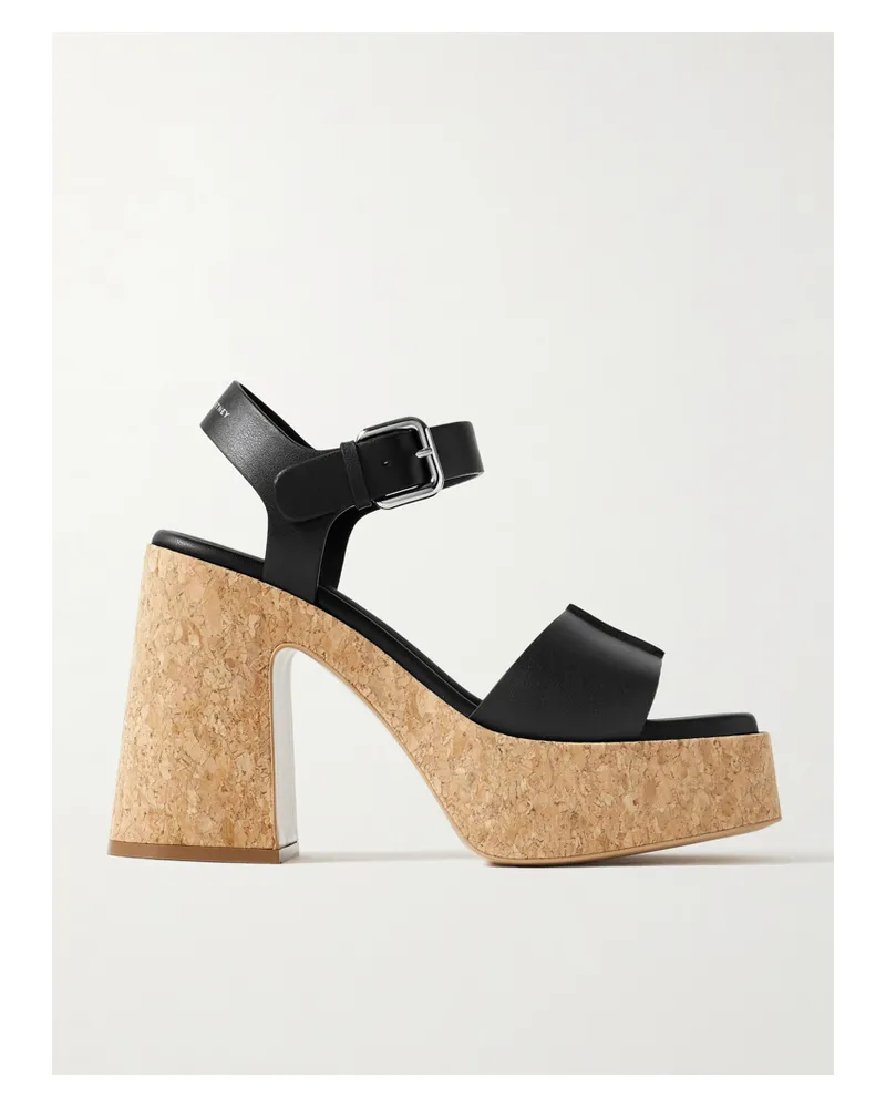 Stella McCartney Net Sustain Skyla Plateau-sandalen Aus Vegea® - Schwarz Schwarz