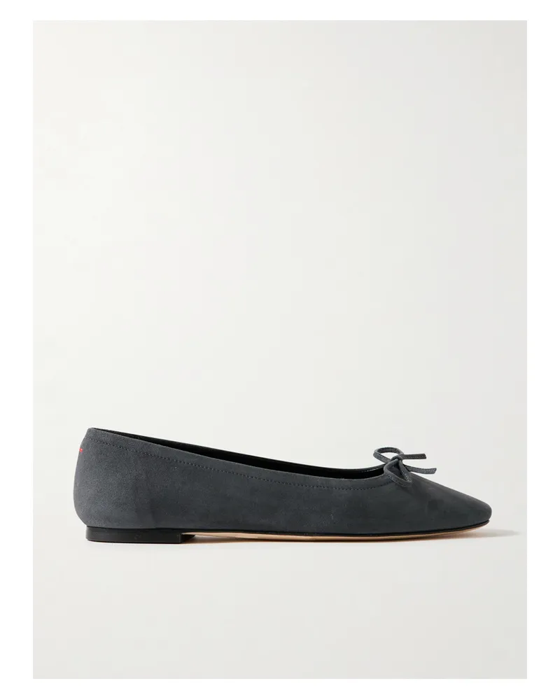 aeyde Delfina Ballerinas Aus Veloursleder - Grau Grau