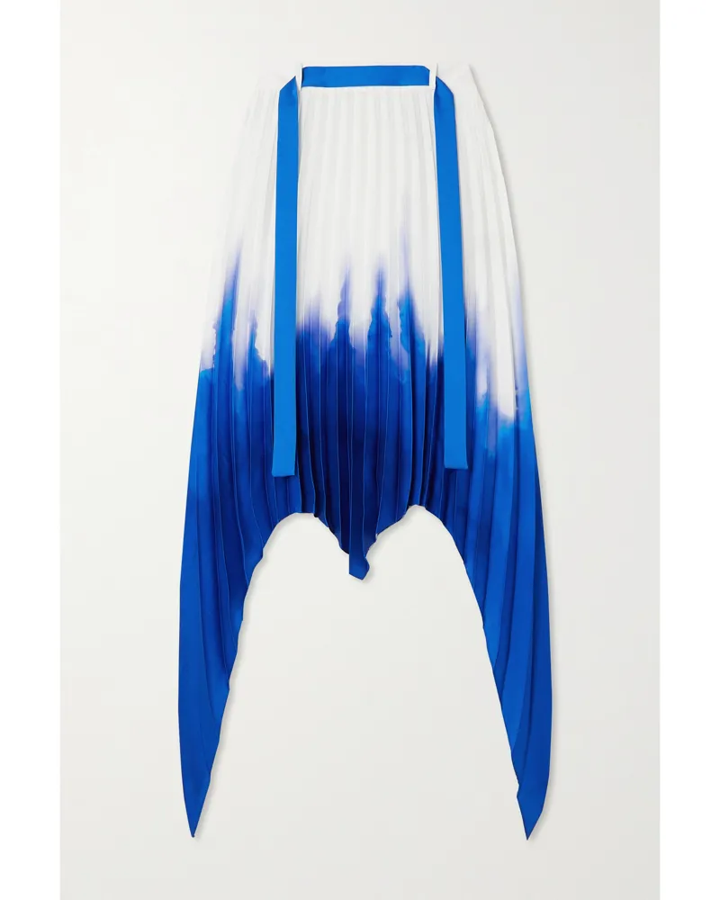 AZ FACTORY Thebe Magugu Asymmetrischer Rock Aus Glänzendem Twill Mit Recycelten Fasern Und Plissee - Weiß Weiß