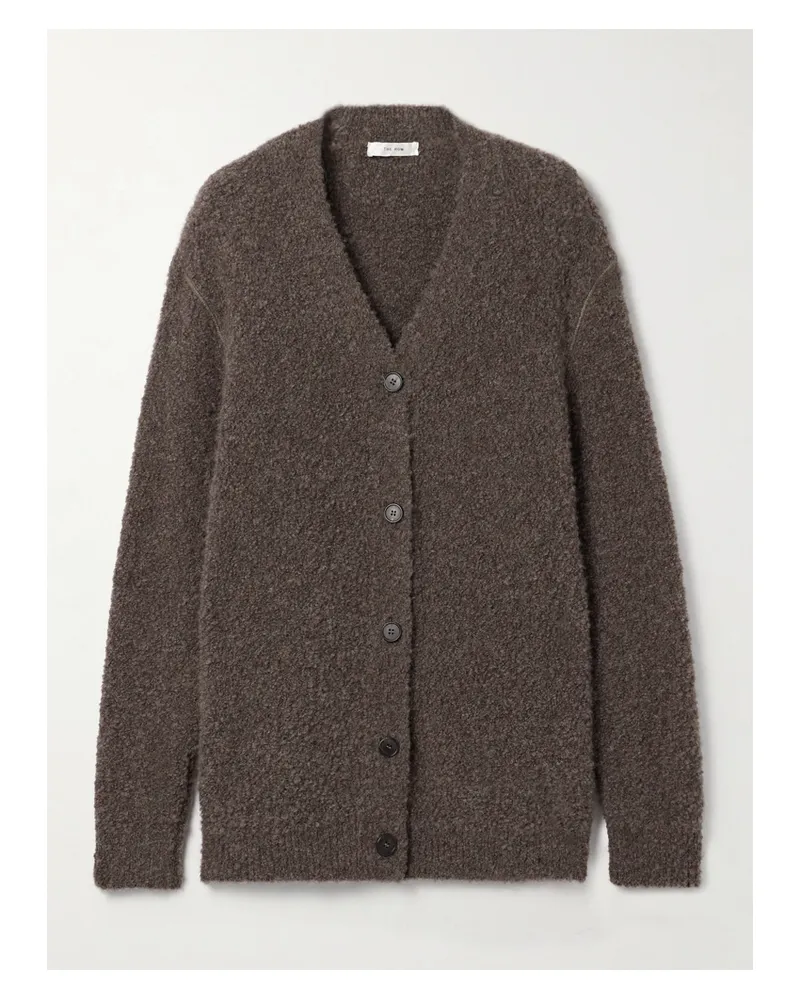 The Row Laleh Cashmere, Alpaca And Silk-blend Cardigan - Brown Brown