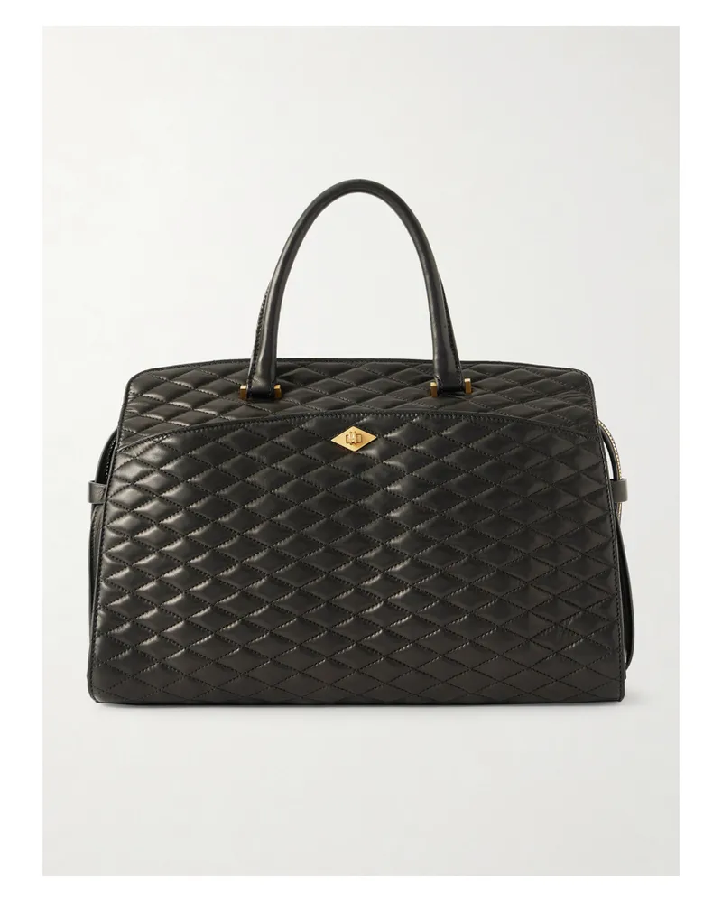 Métier Private Eye Quilted Leather Tote - Black Black