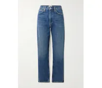 90s High-rise Straight-leg Jeans - Blue
