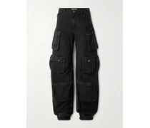 Low-rise Cargo Jeans - Black