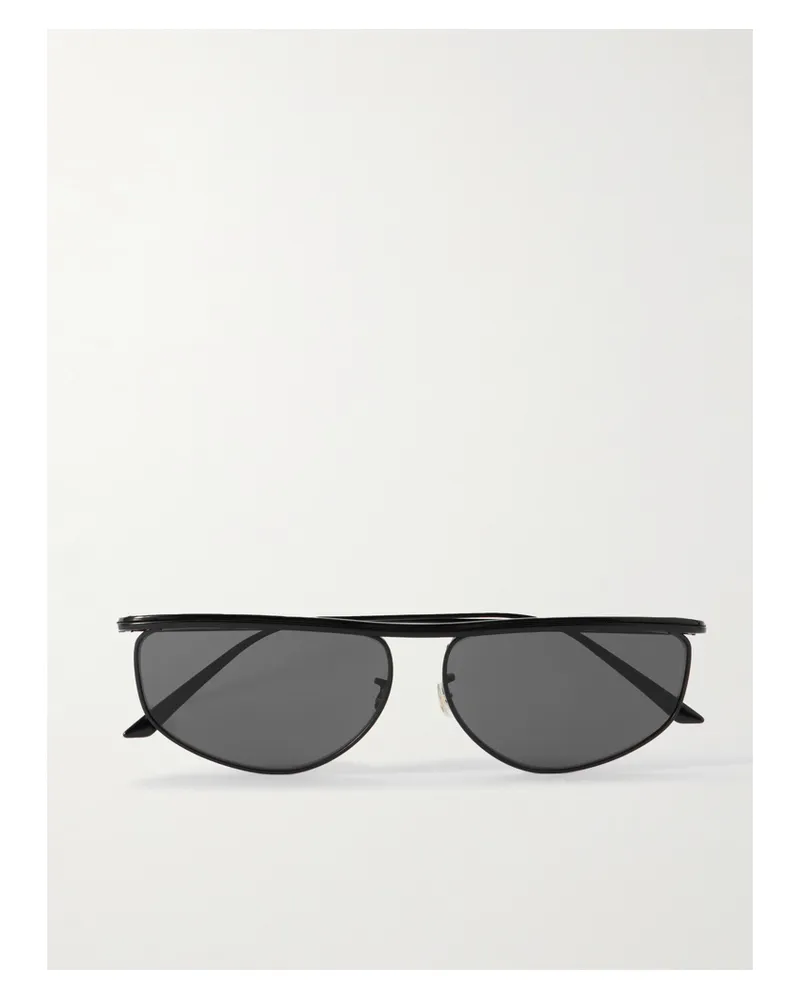 Oliver Peoples Khaite 1986 Sonnenbrille Mit D-rahmen Aus Azetat Und Metall - Schwarz Schwarz
