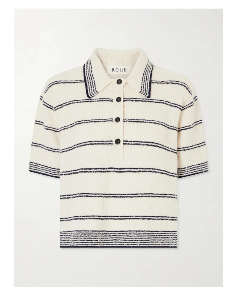 Róhe Klara Striped Cotton-blend Terry Polo Shirt - Multi Multi