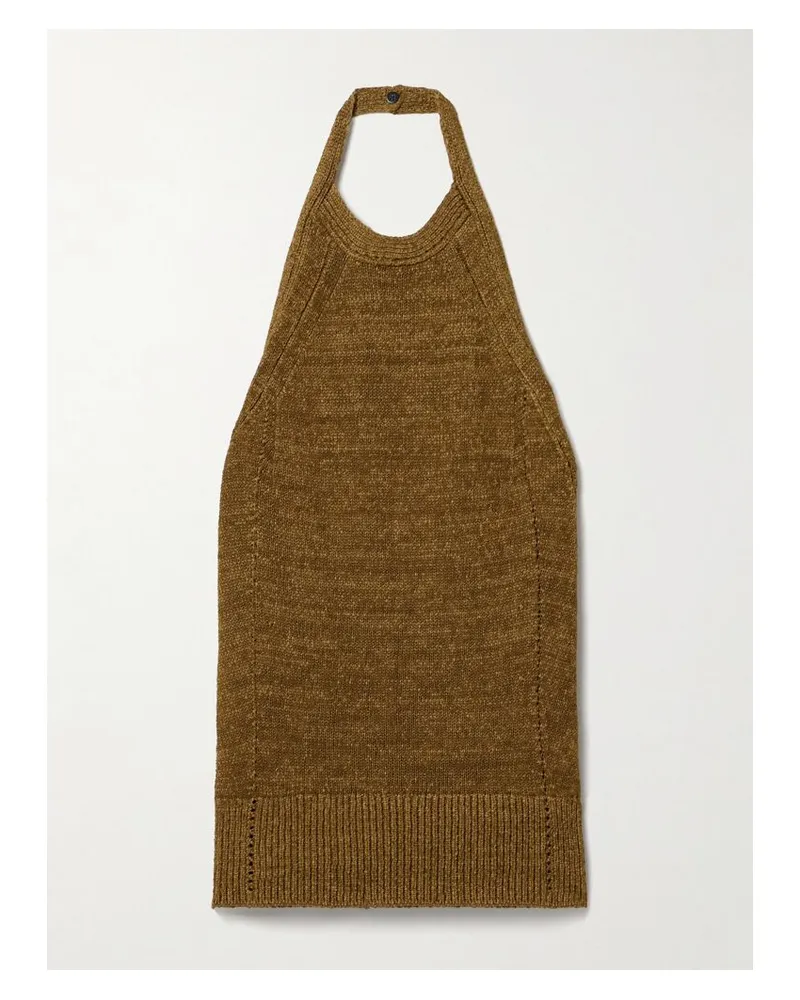 Proenza Schouler Leona Neckholder-oberteil Aus Strick - Braun Braun
