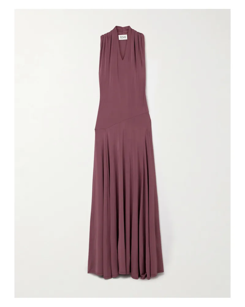 TOVE Vina Maxikleid Aus Stretch-jersey Mit Raffungen - Lila Lila