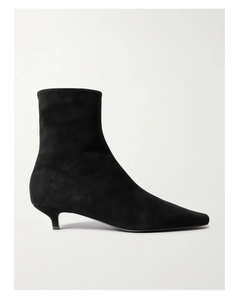 Totême Suede Ankle Boots - Black Black