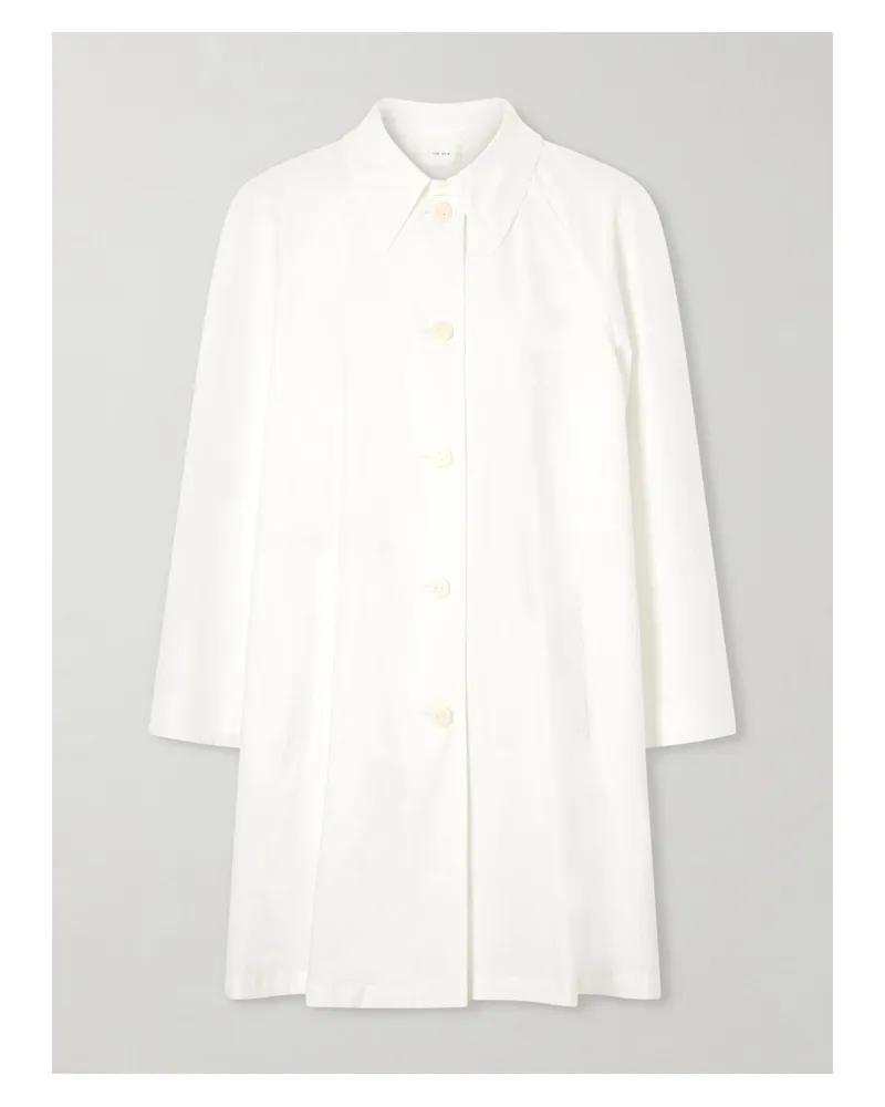The Row Hawkins Mantel Aus Baumwollpopeline - Weiß Weiß
