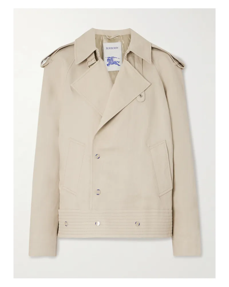 Burberry Trenchcoat Aus Canvas - Creme Creme