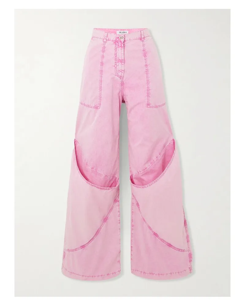 ATTICO Mehrlagige, Tief Sitzende Jeans Mit Weitem Bein - Pink Pink