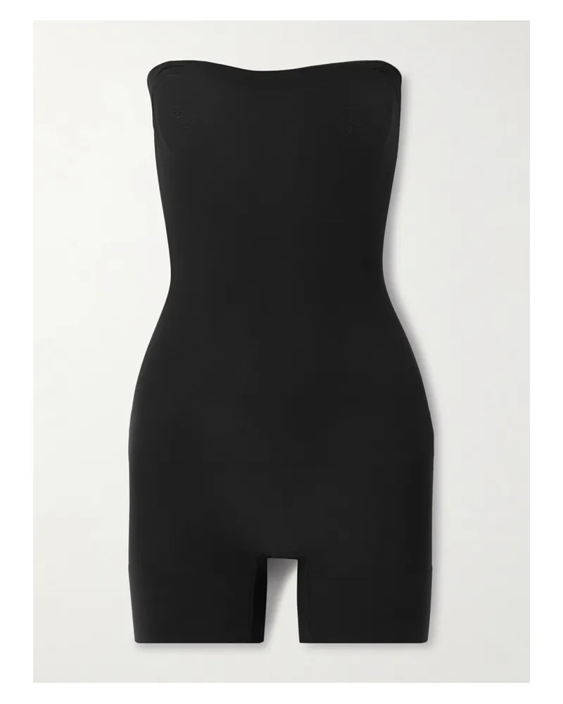 SKIMS Seamless Sculpt Strapless Shortie Bodysuit – Onyx – Body - Schwarz Schwarz