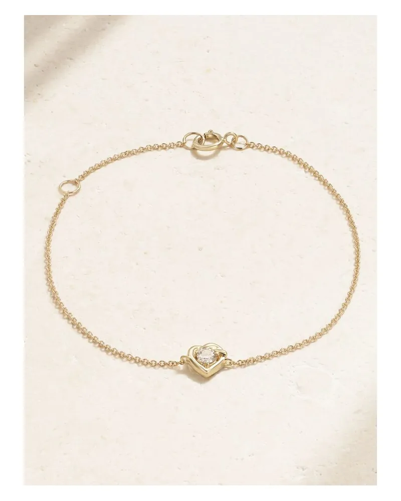 Stone & Strand Tie The Knot Armreif Aus 10 Karat Gold Mit Diamant Gold