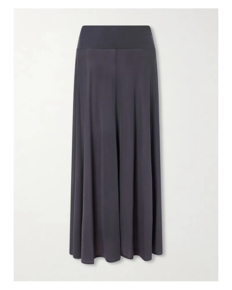 St. Agni Tencel™ Lyocell Midi Skirt - Blue Blue