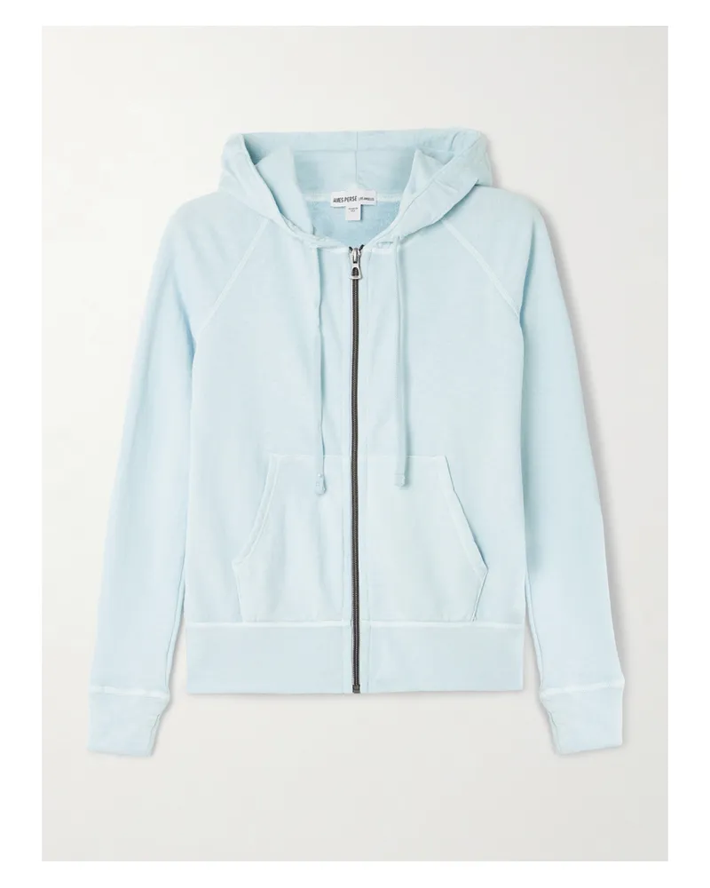James Perse Vintage Kapuzenjacke Aus Baumwollfrottee - Blau Blau