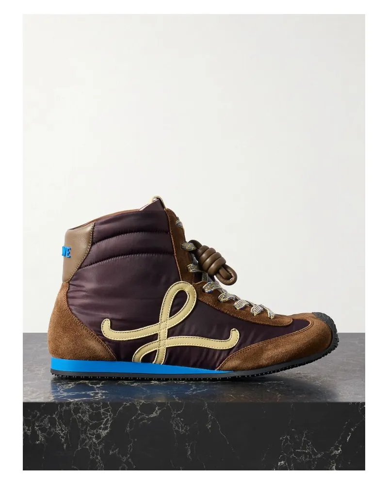 Loewe Ballet Runner 2.0 Sneakers Aus Shell Mit Besätzen Aus Leder Und Veloursleder - Braun Braun