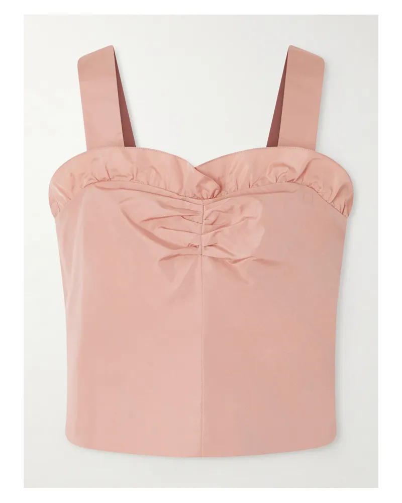 Chloé Verkürztes Oberteil Aus Taft Mit Rüschen - Pink Pink