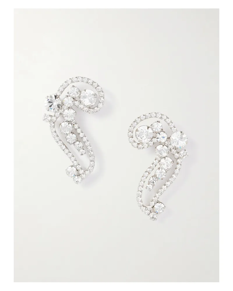 Jennifer Behr Lilah Silver-tone Crystal Earrings - Neutrals Neutrals