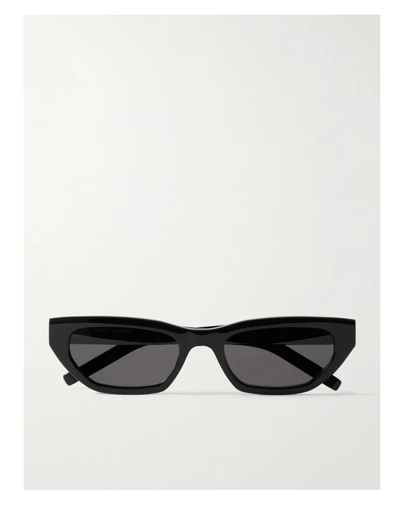 Saint Laurent Sonnenbrille mit Cat-eye-rahmen aus Azetat Schwarz