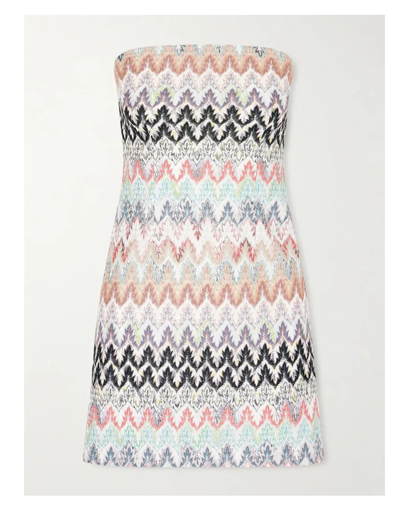 Missoni Striped Metallic Crochet-knit Mini Dress - Multi Multi