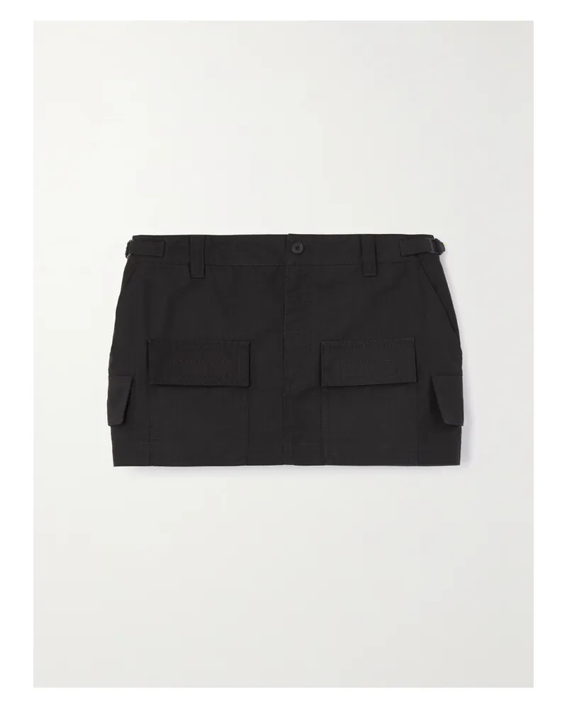 WARDROBE.NYC Minirock Aus Baumwoll-ripstop - Schwarz Schwarz