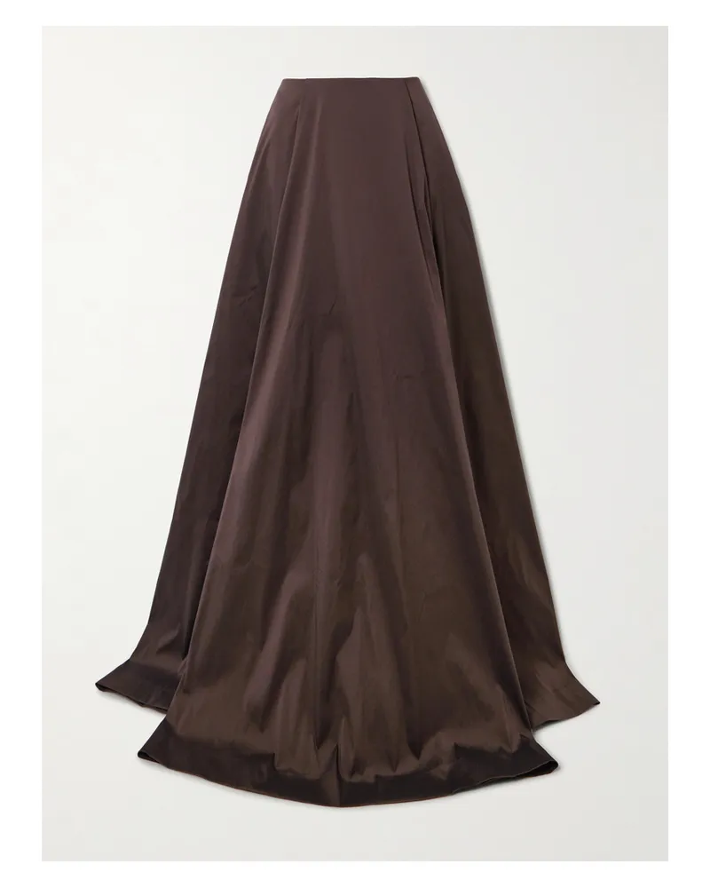 BERNADETTE Kennedy Taffeta Maxi Skirt - Brown Brown