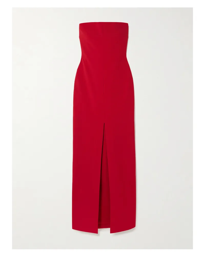 Solace London Bysha Trägerloses Maxikleid Aus Stretch-crêpe - Rot Rot