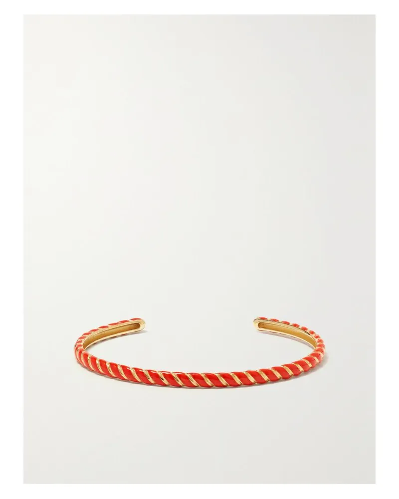Alison Lou Streamer Armspange Aus 14 Karat Gold Mit Emaille - Rot Rot