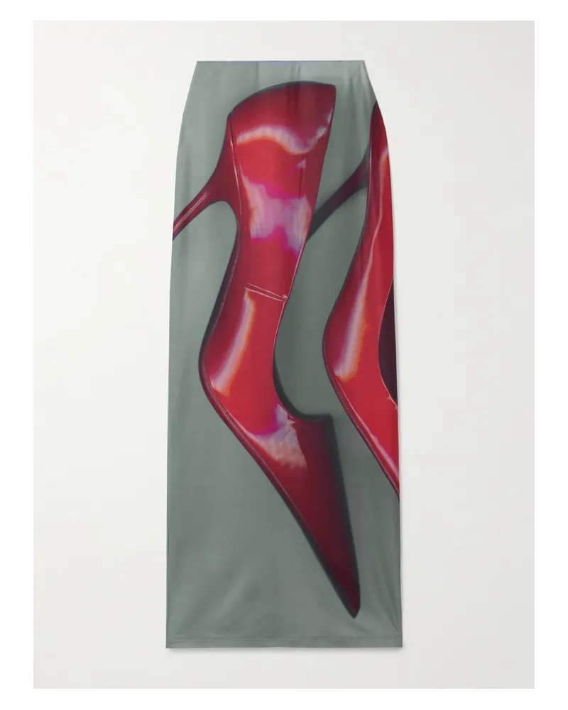 Acne Studios Maxikleid Aus Stretch-jersey Mit Print - Mehrfarbig Mehrfarbig