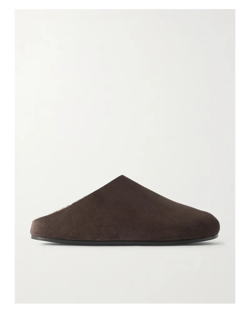 The Row Hudson Slippers Aus Leder - Braun Braun