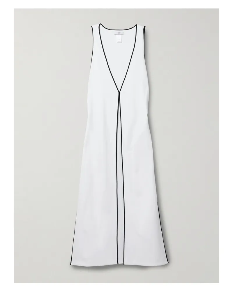 Marysia Aalto Tunika Aus Frottee Mit Crêpe-besätzen - Weiß Weiß