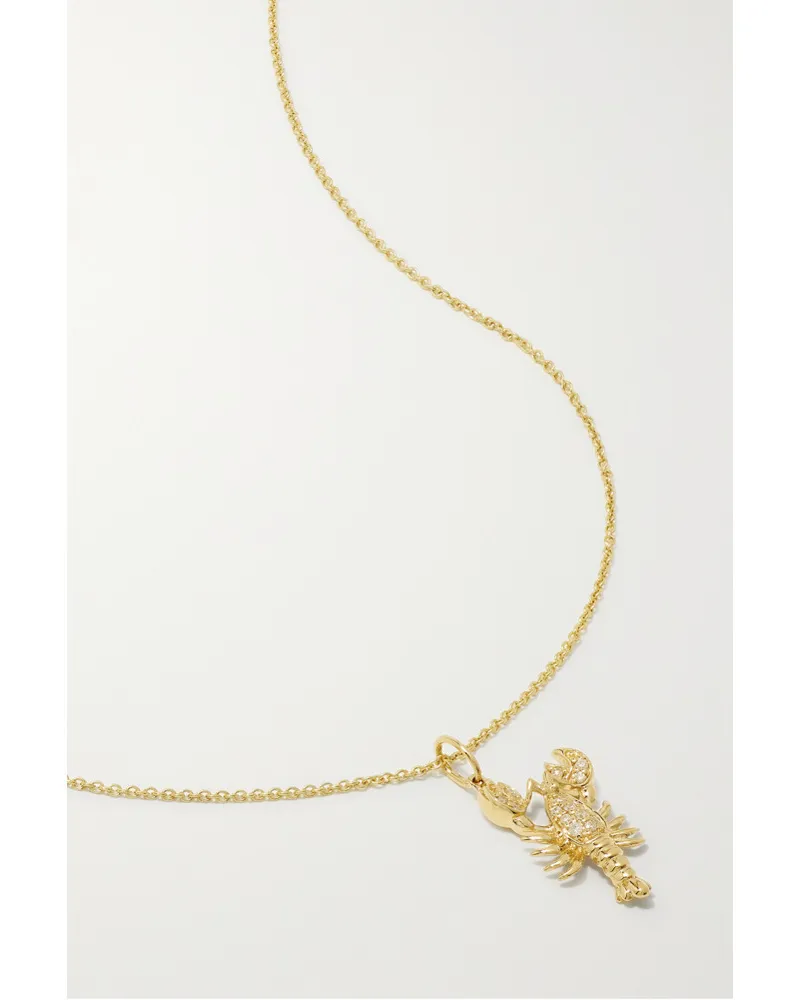 Sydney Evan Lobster Kette aus 14 Karat  mit Diamanten Gold