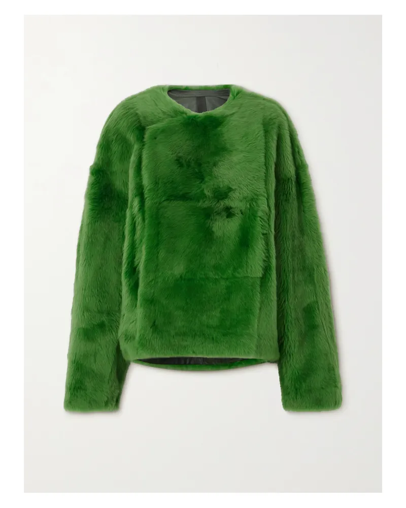 Petar Petrov Jacke Aus Shearling - Grün Grün