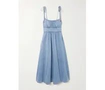 Wanderlust Denim Midi Dress - Blue
