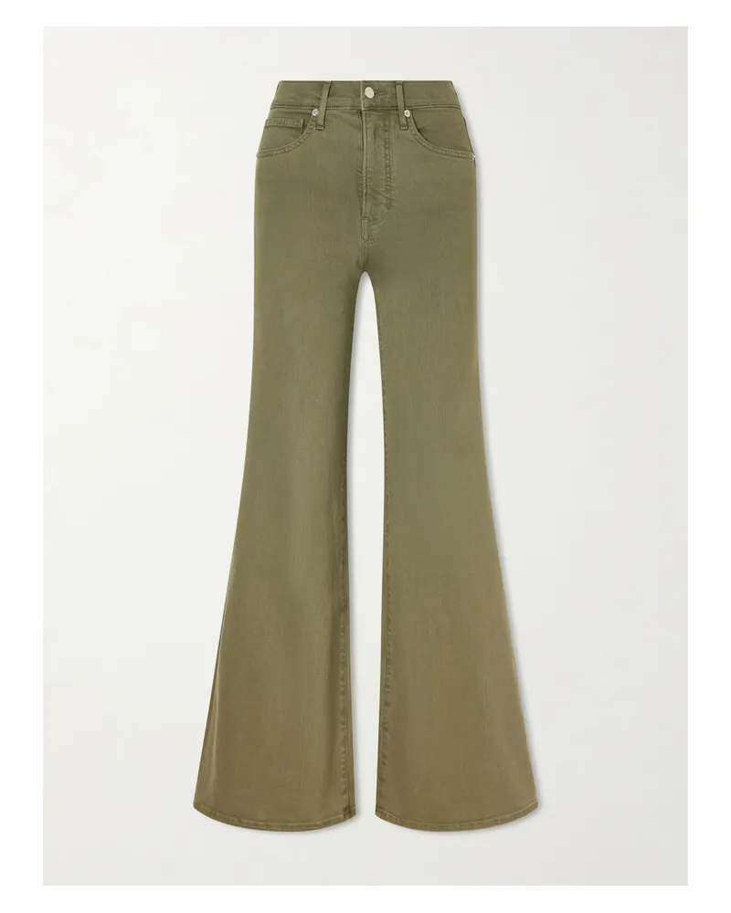 Veronica Beard Joplin High-rise Flared Jeans - Green Green