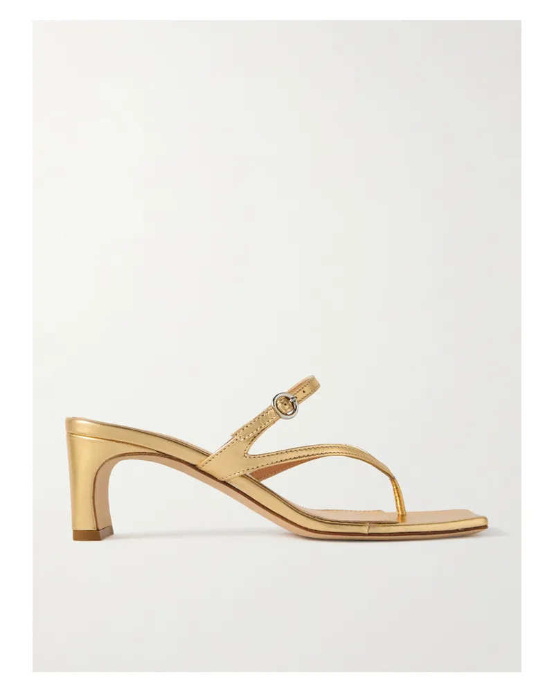aeyde Giselle Mules Aus Metallic-leder - Gold Gold