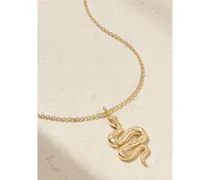 Snake Kette Aus 14 Karat Gold Mit Diamanten