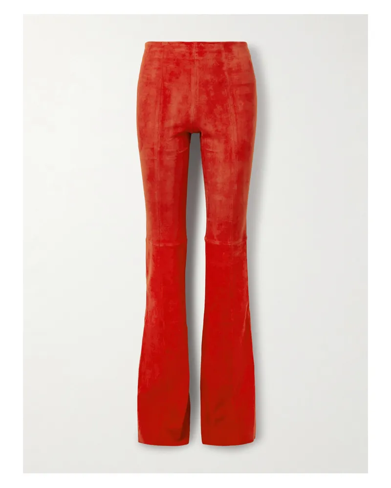 Stouls Gégé Schlaghose Aus Veloursleder - Rot Rot