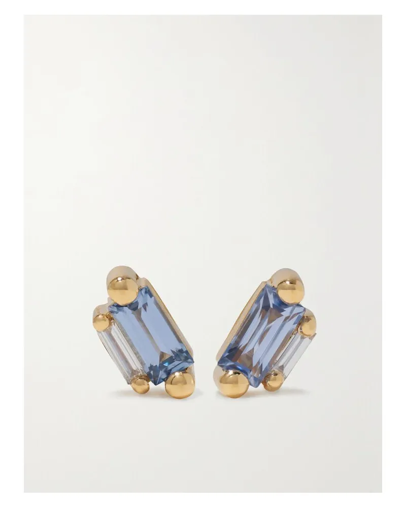 Suzanne Kalan Ohrstecker Aus 18 Karat Gold Mit Saphiren Und Diamanten Gold