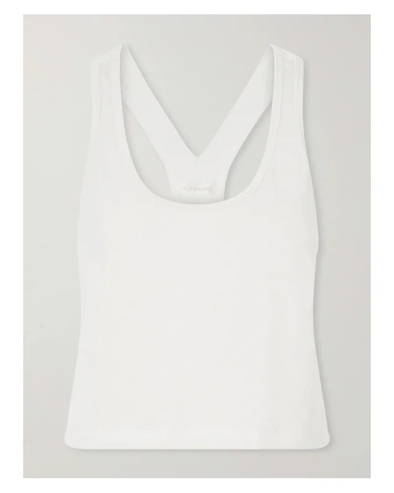 Suzie Kondi Tia Cotton-blend Terry Tank Top - Neutrals Neutrals