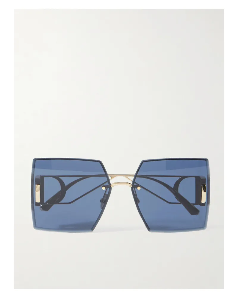Dior 30montaigne S7u Square-frame Gold-tone Sunglasses - Blue Blue