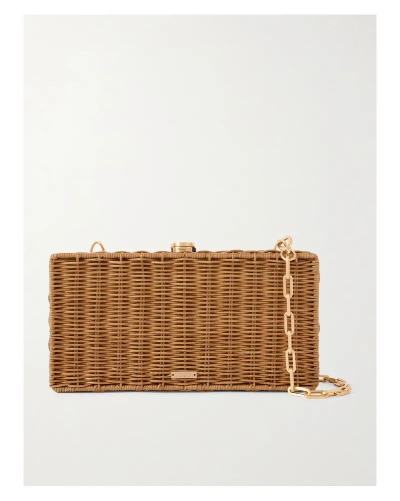 Cult Gaia Backgammon Rattan Shoulder Bag - Neutrals Neutrals