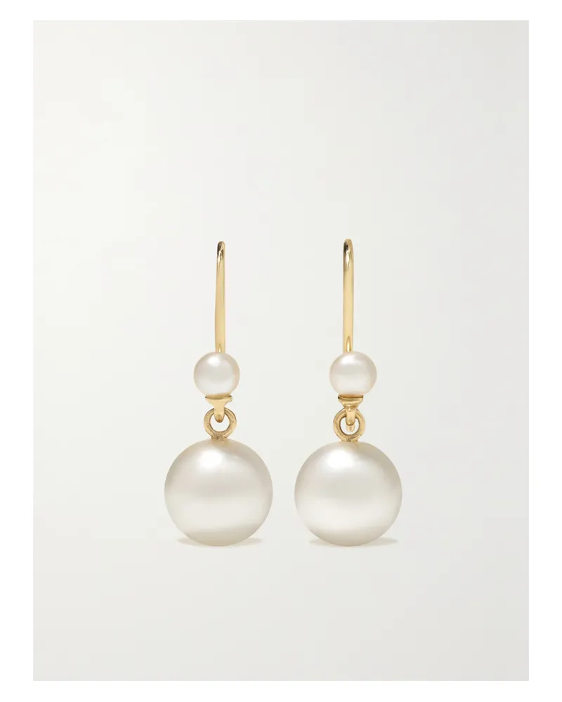 MIZUKI Ohrringe Aus 14 Karat Gold Mit Perlen Gold