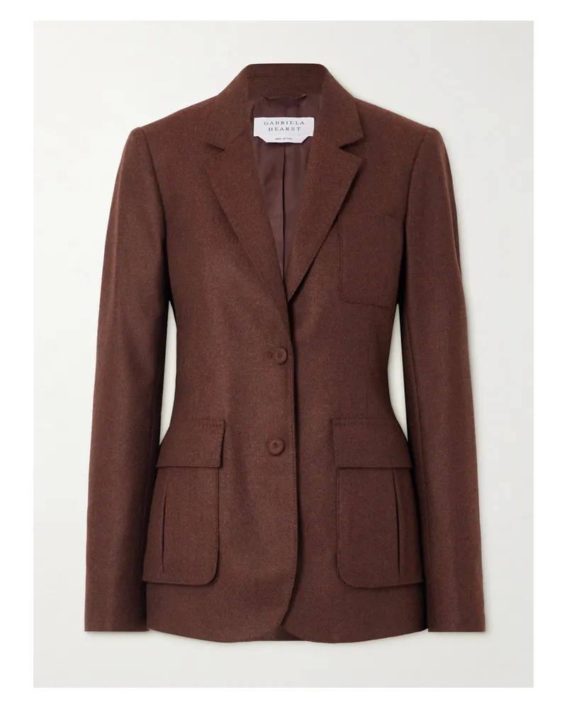 Gabriela Hearst Louisa Blazer Aus Einer Woll-kaschmirmischung - Braun Braun
