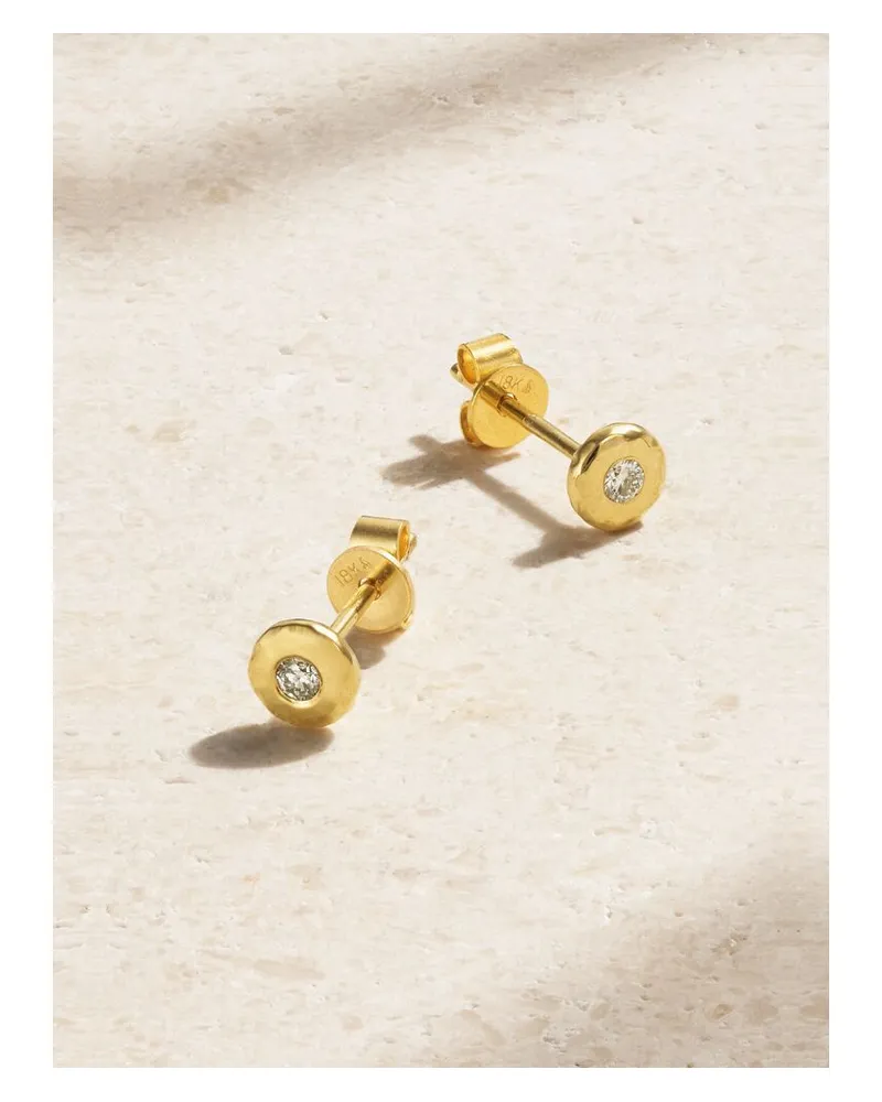 Octavia Elizabeth Net Sustain Nesting Gem Ohrstecker Aus 18 Karat Gold Mit Diamanten Gold