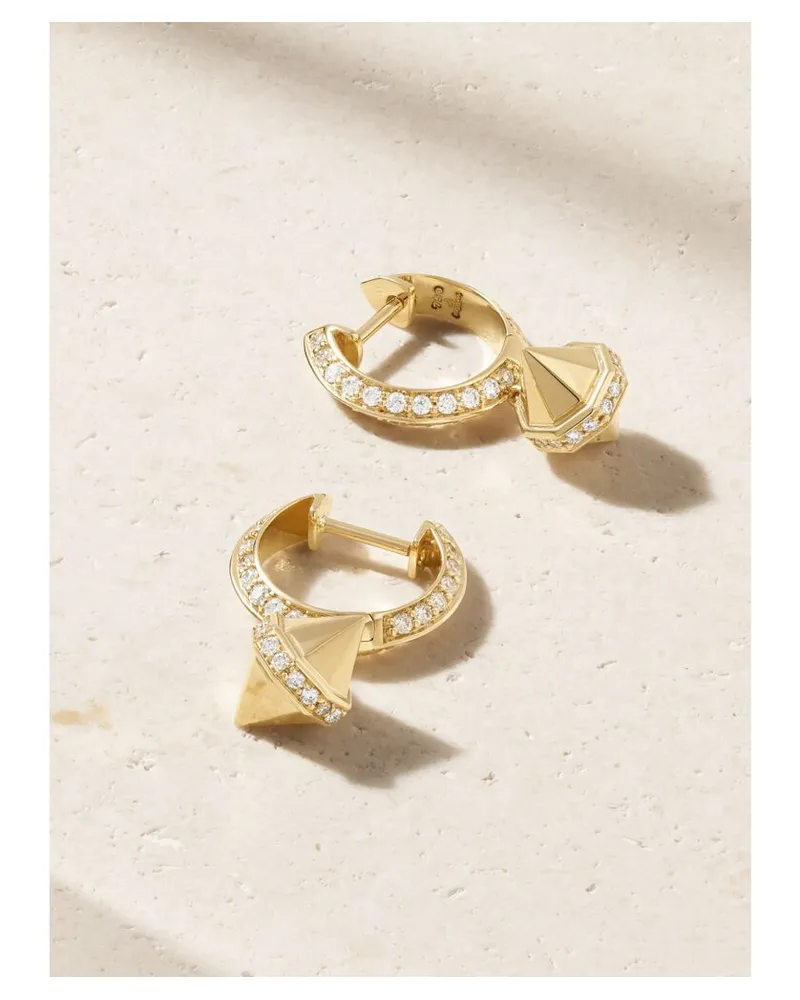 Sorellina Creolen Aus 18 Karat Gold Mit Diamanten Gold