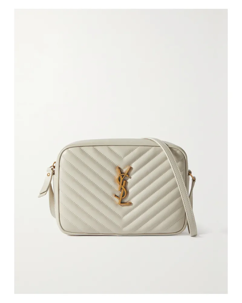Saint Laurent Lou Medium Quilted Leather Shoulder Bag - Cream Cream