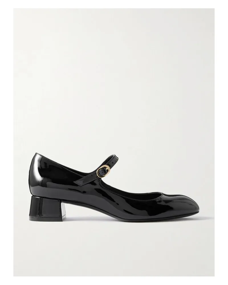 Stuart Weitzman Vivienne Mary-jane-pumps Aus Lackleder - Schwarz Schwarz