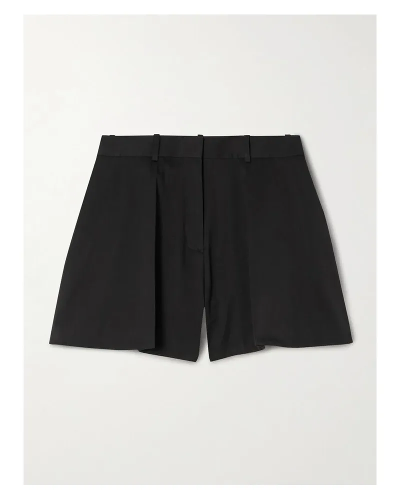 Loewe Shorts Aus Satin Aus Einer Baumwoll-seidenmischung Mit Falten - Schwarz Schwarz